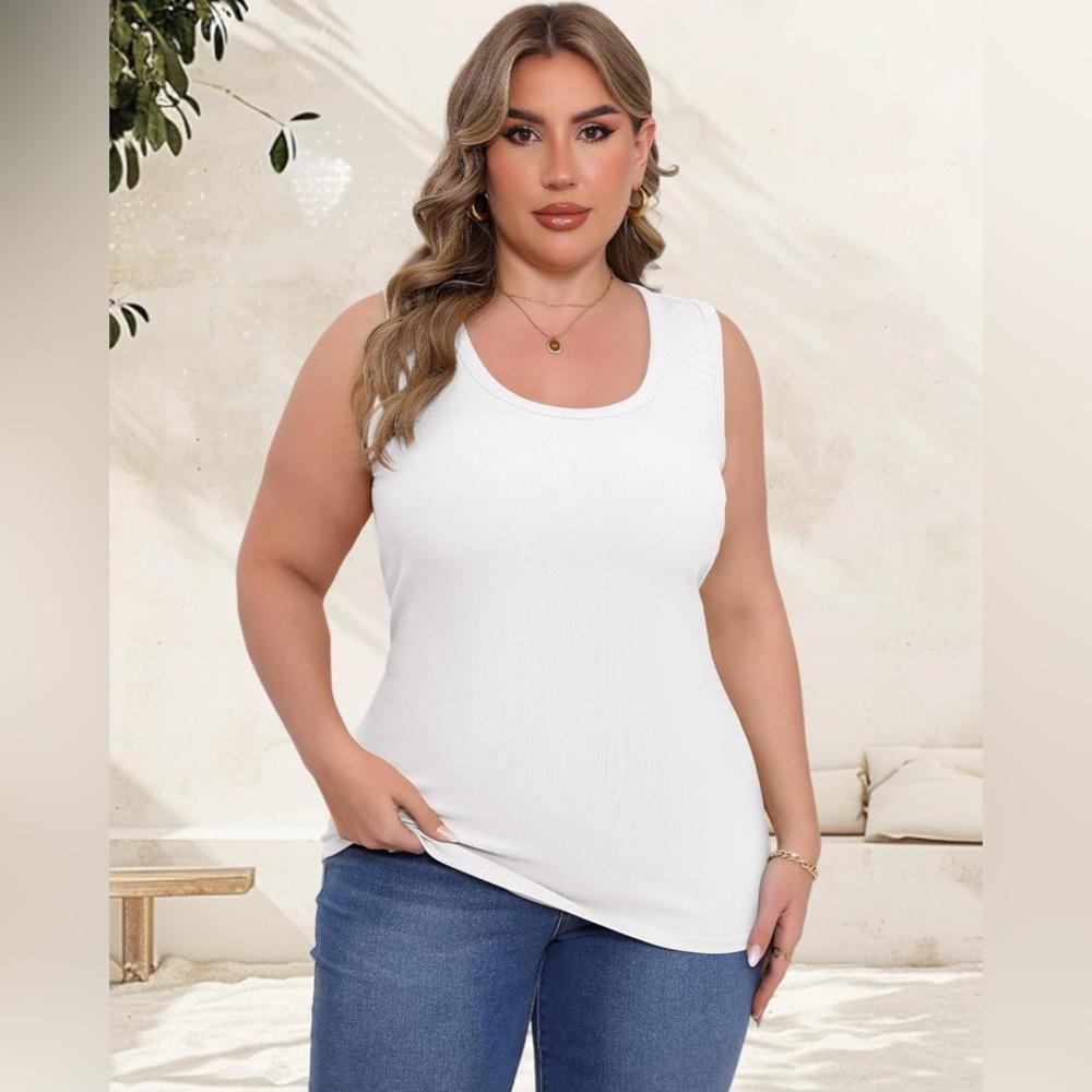 White Sleeveless Top